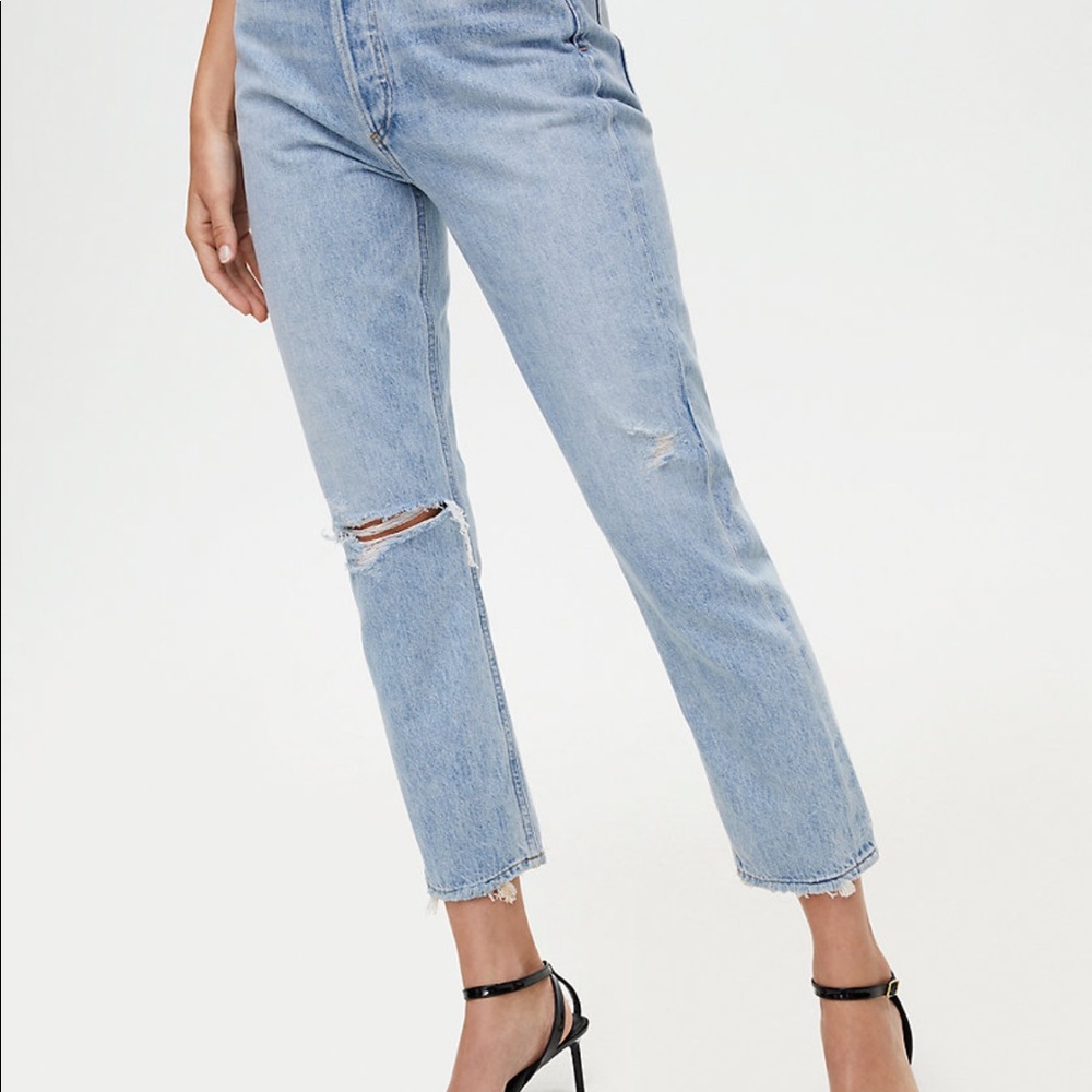 AGOLDE Riley high rise straight crop jeans